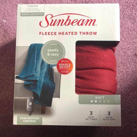 Fleece heated throw blanket - Picture 1 of 8